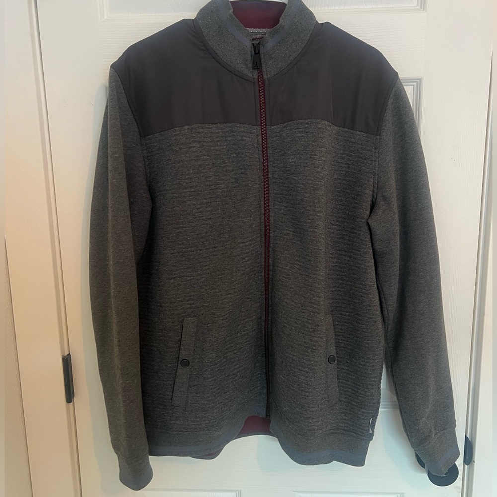 Ted Baker London Mens Gray Sardin Quilted Jacket Full Zip